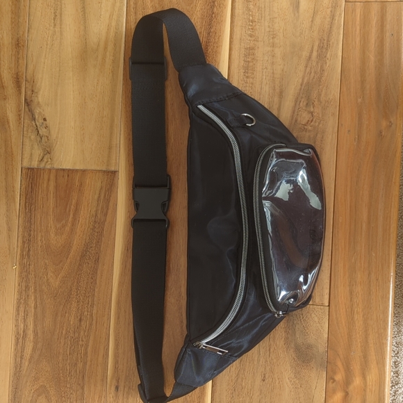 Black Fanny Pack Belt Bag Waist Tips Hands-free Hot Girl Walk - Picture 1 of 8